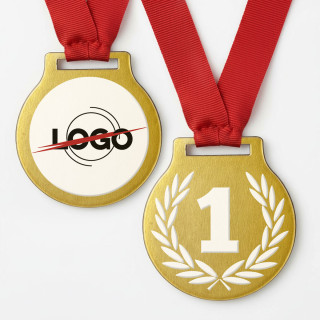 Fémből készült érem a választott számmal és logóval a másik oldalon Fémből készült érem a választott számmal és logóval a másik oldalon