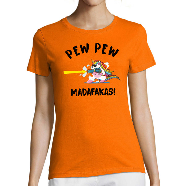 Női Póló "Pew pew unikornis"