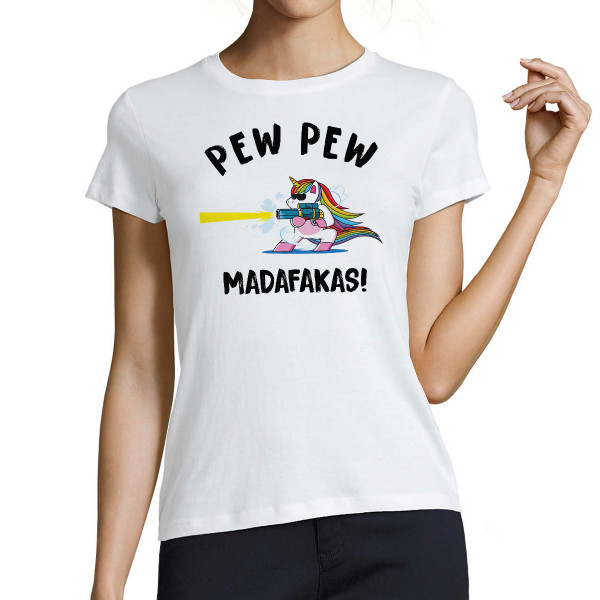 Női Póló "Pew pew unikornis"