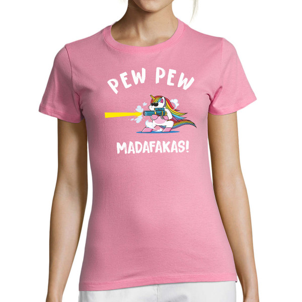 Női Póló "Pew pew unikornis"