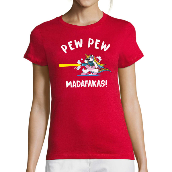 Női Póló "Pew pew unikornis"