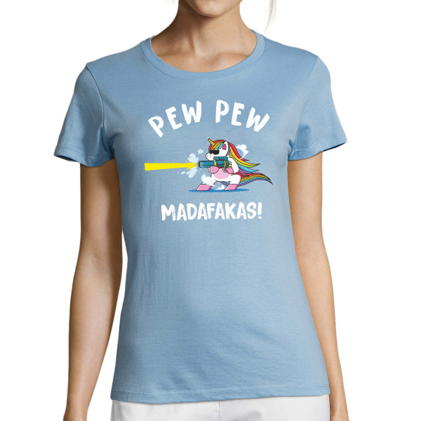Női Póló "Pew pew unikornis"
