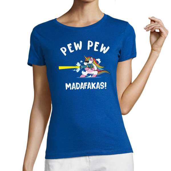 Női Póló "Pew pew unikornis"