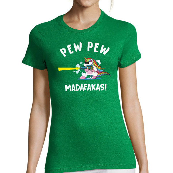 Női Póló "Pew pew unikornis"