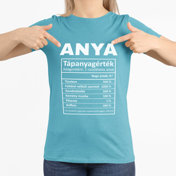 Női póló "Anya összetevői"