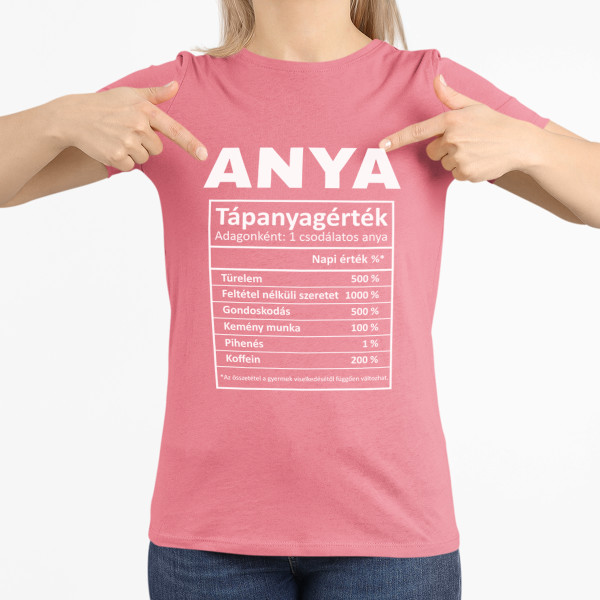 Női póló "Anya összetevői"