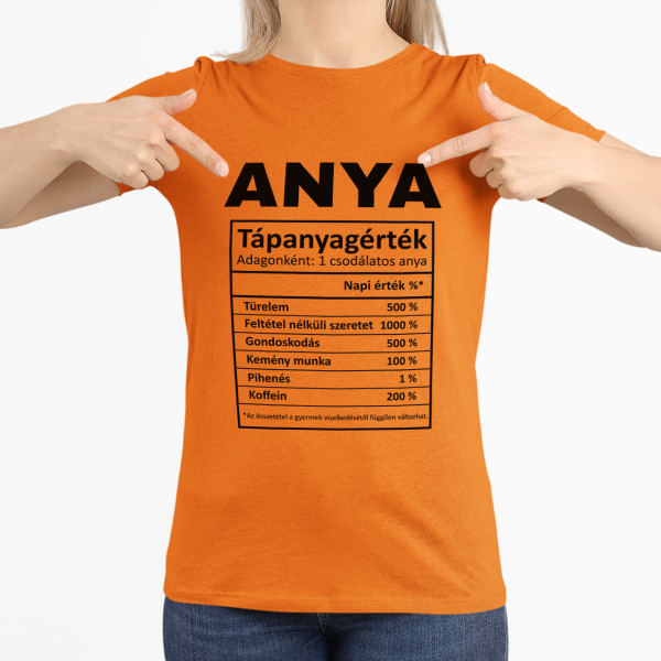 Női póló "Anya összetevői"