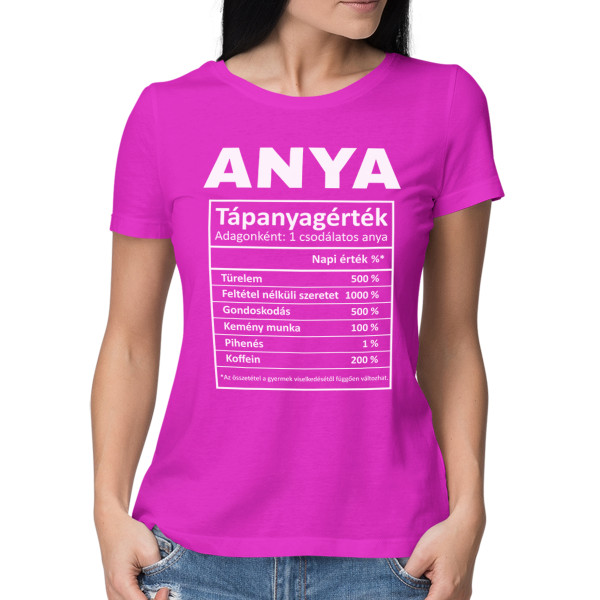 Női póló "Anya összetevői"