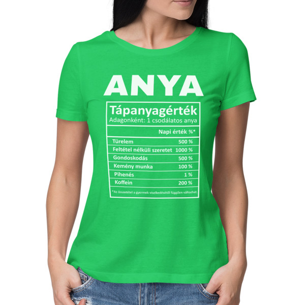 Női póló "Anya összetevői"