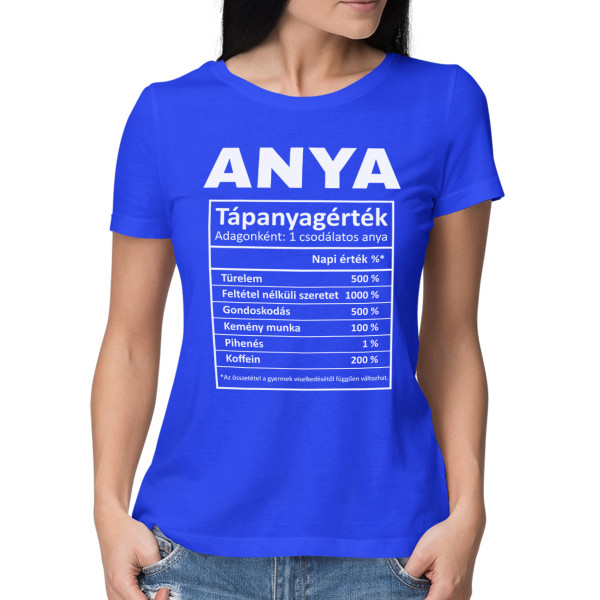 Női póló "Anya összetevői"