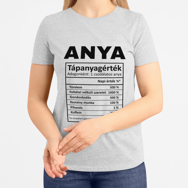 Női póló "Anya összetevői"