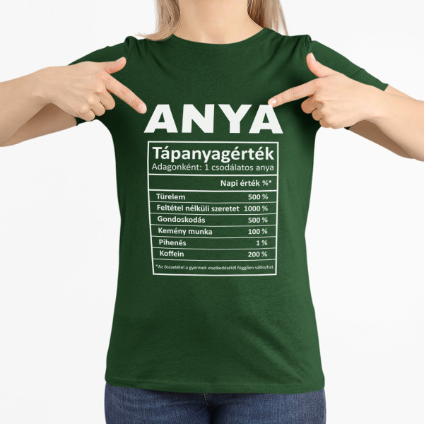 Női póló "Anya összetevői"