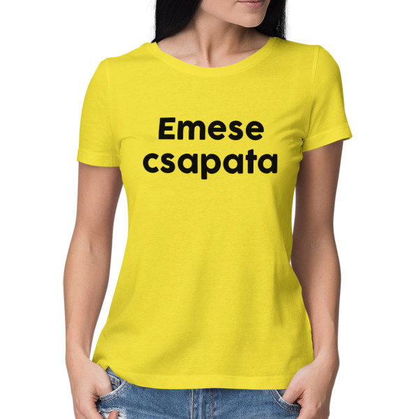 Női póló "Menyasszony csapata" a választott névvel