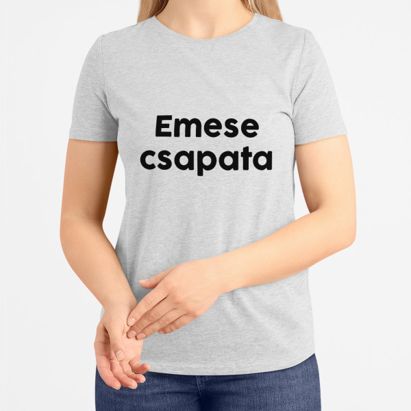 Női póló "Menyasszony csapata" a választott névvel