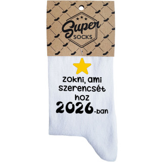 Női zokni "Zokni, ami szerencsét hoz 2026-ban" Női zokni "Zokni, ami szerencsét hoz 2026-ban"