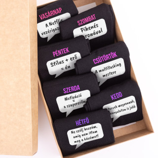 Női zokniszett "A főnökasszony hete"