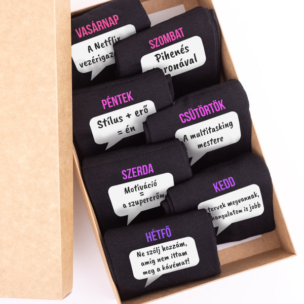 Női zokniszett "A főnökasszony hete" Női zokniszett "A főnökasszony hete"