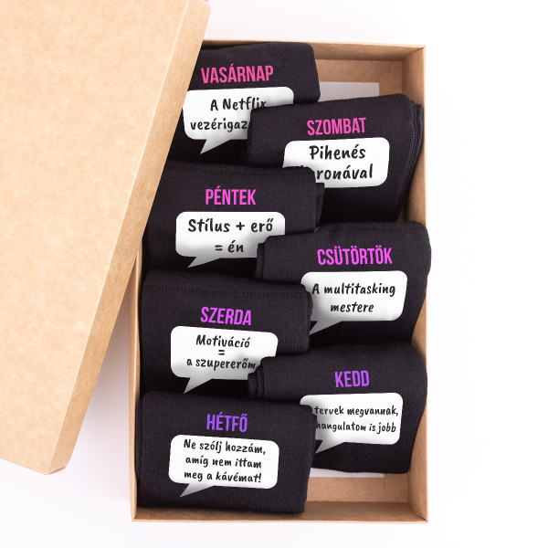 Női zokniszett "A főnökasszony hete" Női zokniszett "A főnökasszony hete"