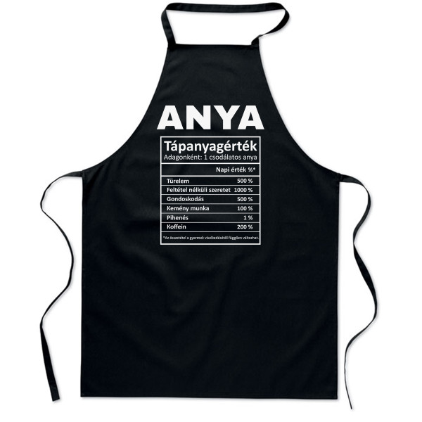 Pamut kötény "Anya összetevői"