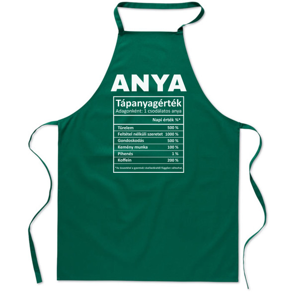 Pamut kötény "Anya összetevői"