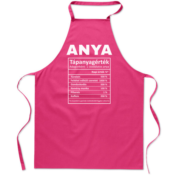Pamut kötény "Anya összetevői"