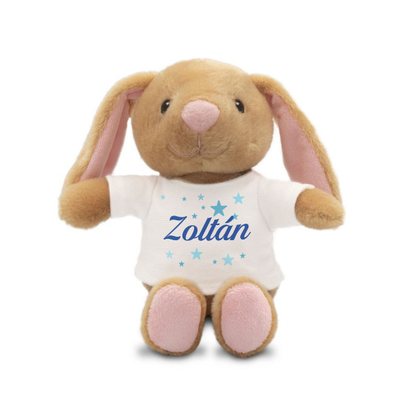 Plüss nyúl "Csillagok" a választott névvel (18 cm) Plüss nyúl "Csillagok" a választott névvel (18 cm)
