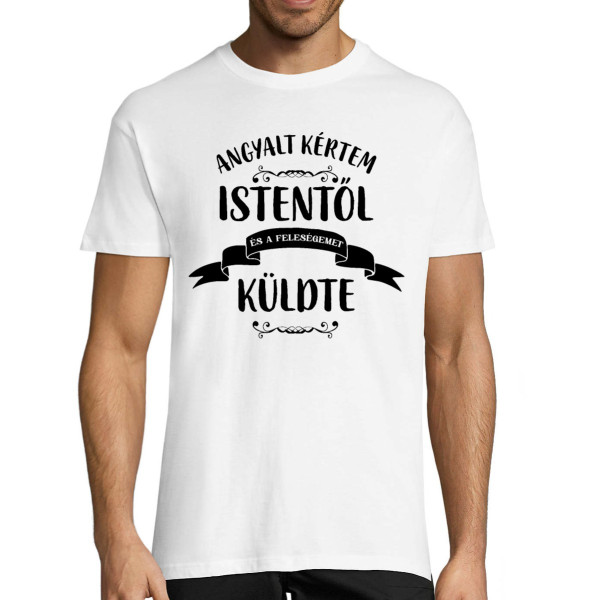 Póló "A feleségem – egy angyal"