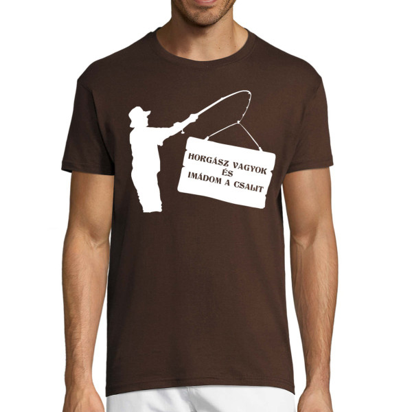Póló "Halász vagyok és imádom a horgot"