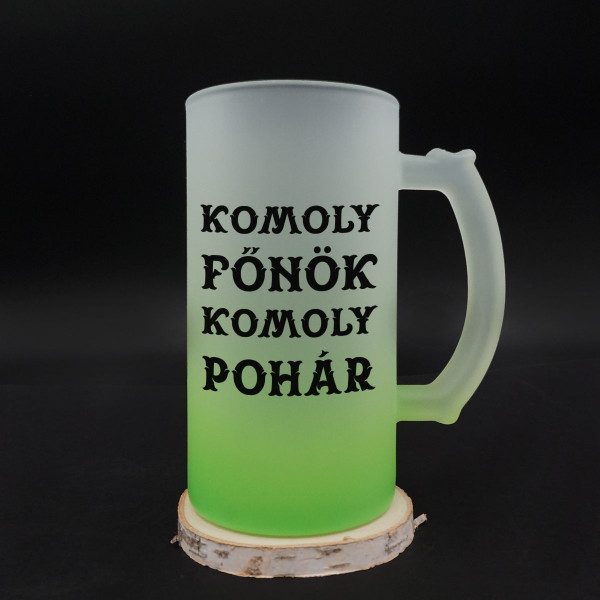 Söröskorsó "Komoly főnöknek komoly pohár"