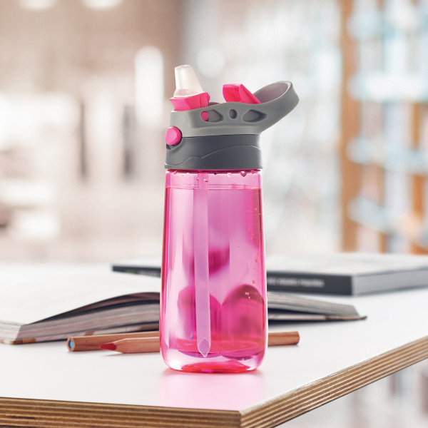 Gyerekek számára készült színes vízpalack a választott névvel (450ml)