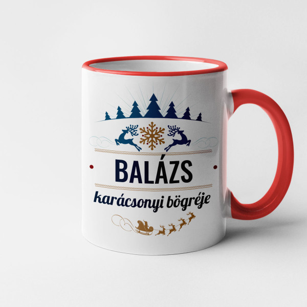 Személyre szabott karácsonyi bögre a választott névvel Személyre szabott karácsonyi bögre a választott névvel