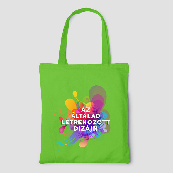 Színes textil táska egyedi dizájnnal