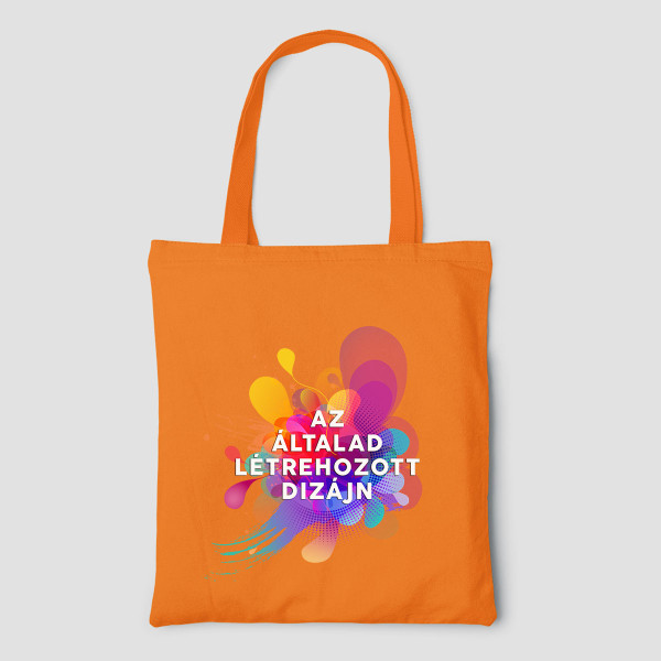 Színes textil táska egyedi dizájnnal