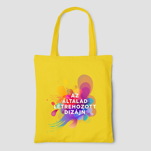 Színes textil táska egyedi dizájnnal