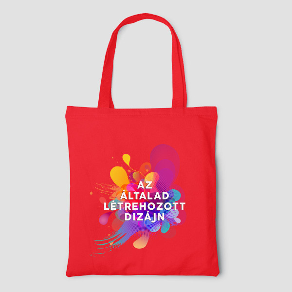 Színes textil táska egyedi dizájnnal