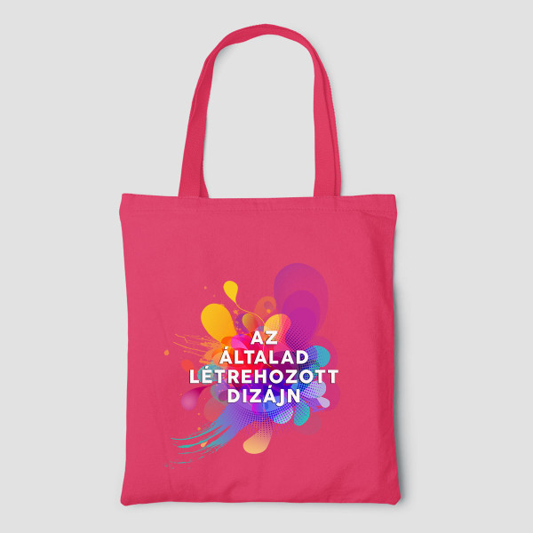 Színes textil táska egyedi dizájnnal