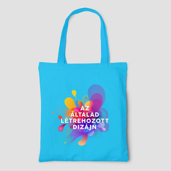 Színes textil táska egyedi dizájnnal