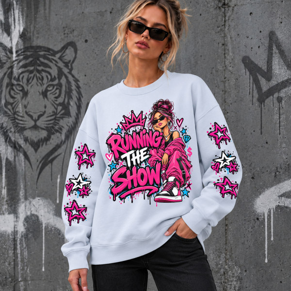 Uniszex pasztell pulóver – "Running the Show"