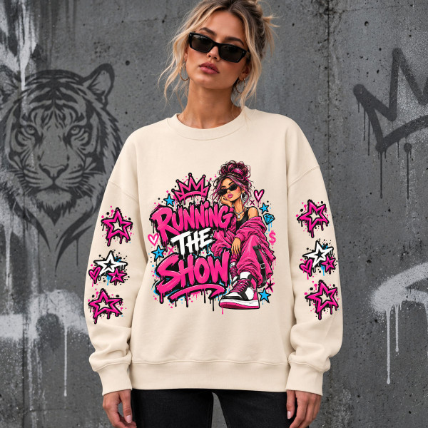 Uniszex pasztell pulóver – "Running the Show"