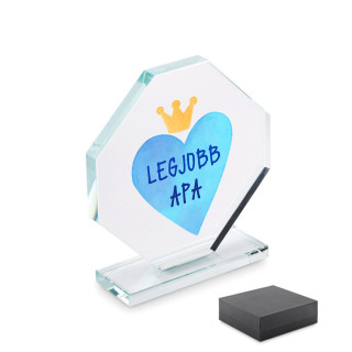 Üveg trófea ajándékdobozban "Legjobb apa"