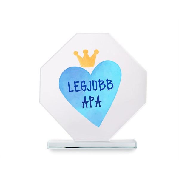 Üveg trófea ajándékdobozban "Legjobb apa"