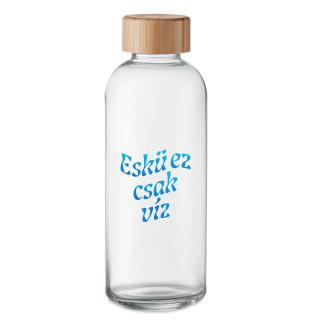 Üveg vizes kulacs "Eskü ez csak víz" (650ml)