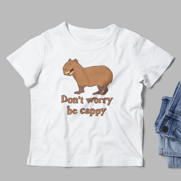 Gyerek Póló "Don't worry be cappy"