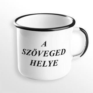 Vintage fém bögre saját szöveggel