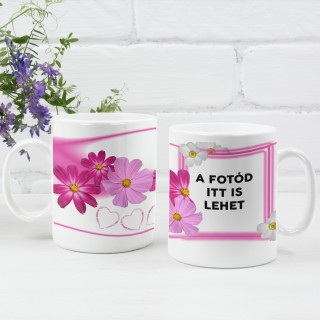 Virágos bögre saját fotóval
