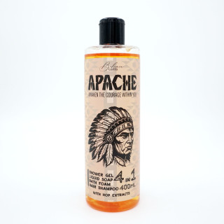 Férfi tusfürdő, sampon, hab és szappan 4 az 1-ben "Apache" (400 ml)