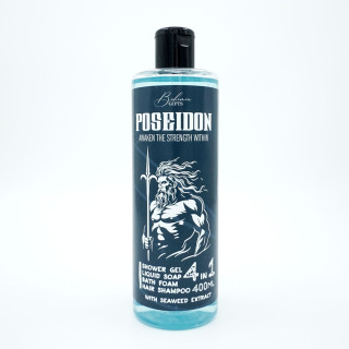 Férfi tusfürdő, sampon, hab és szappan 4 az 1-ben "Poszeidón" (400 ml)