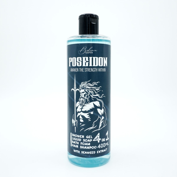 Férfi tusfürdő, sampon, hab és szappan 4 az 1-ben "Poszeidón" (400 ml)