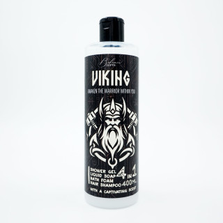 Férfi tusfürdő, sampon, hab és szappan 4 az 1-ben "Viking" (400 ml)