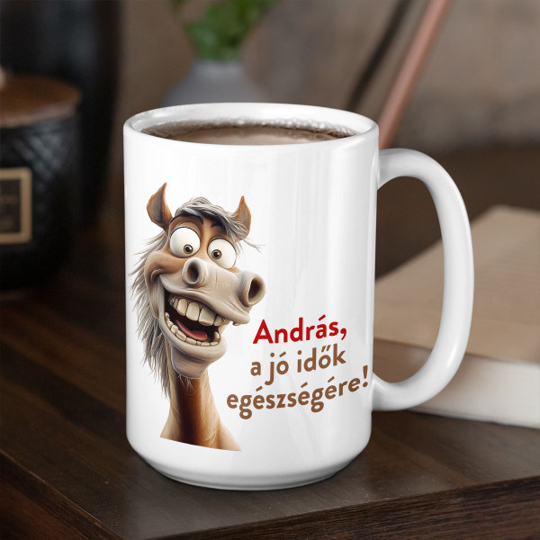 XL bögre "Éljenek a jó idők!" a választott neveddel (450ml)